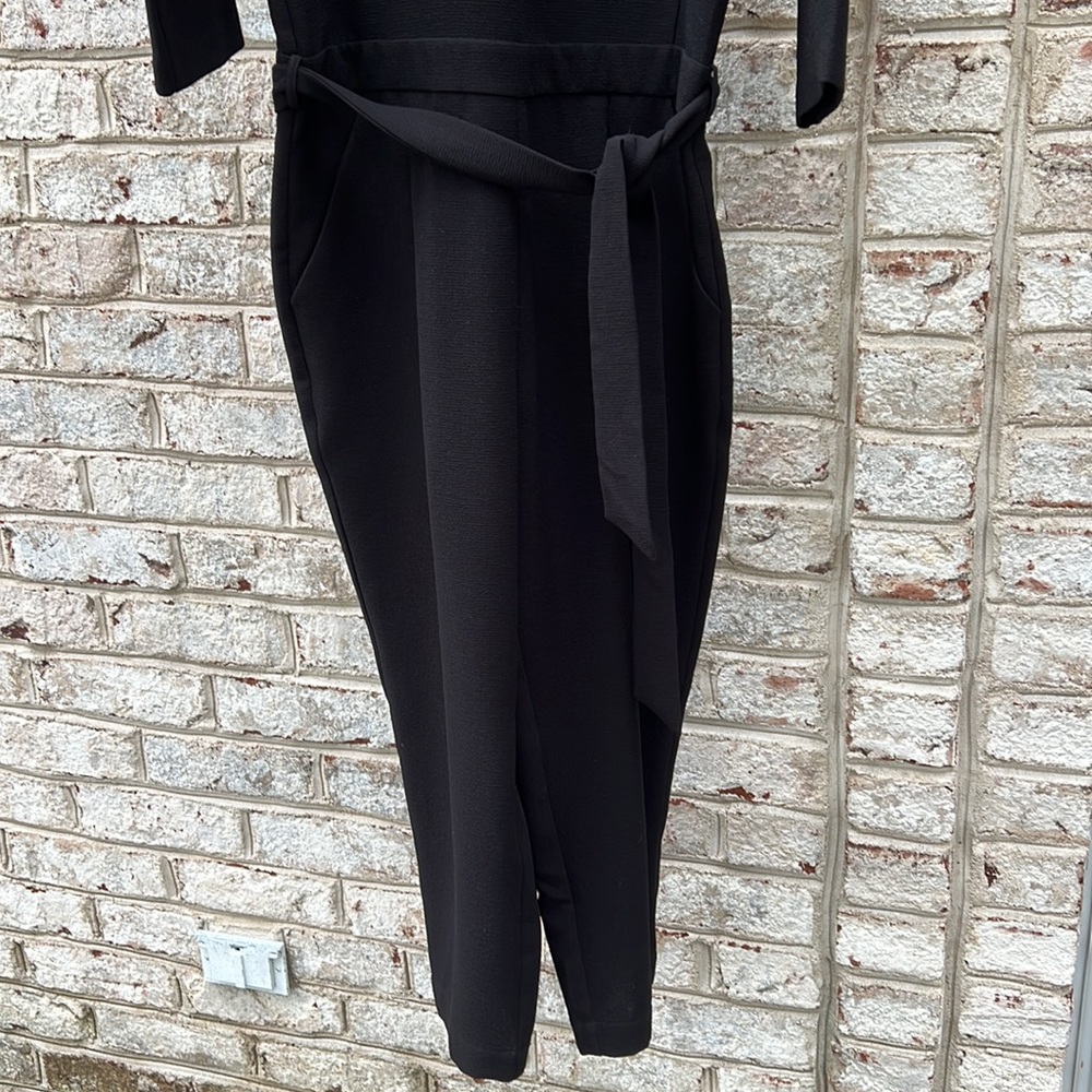 Madewell Black Crepe Sloan Jumpsuit 6 - Picture 5 of 13